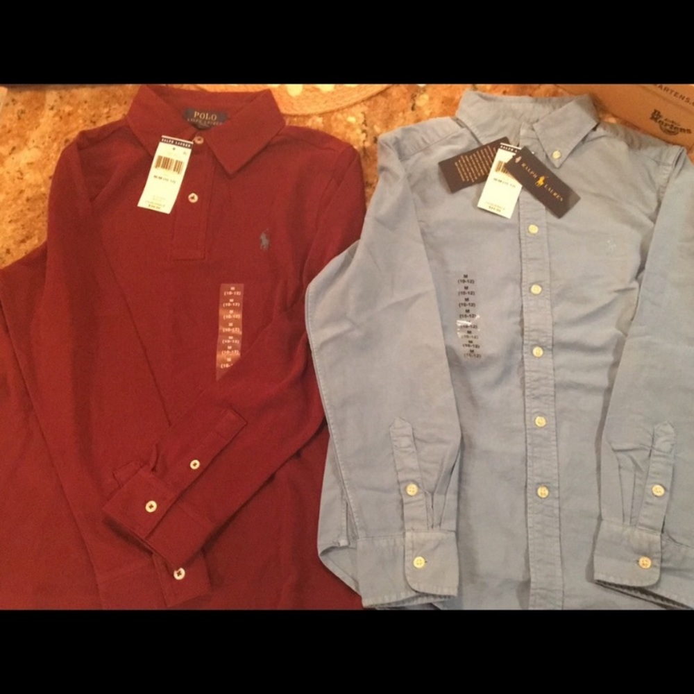 NWT Ralph Lauren both shirts size M 10/12